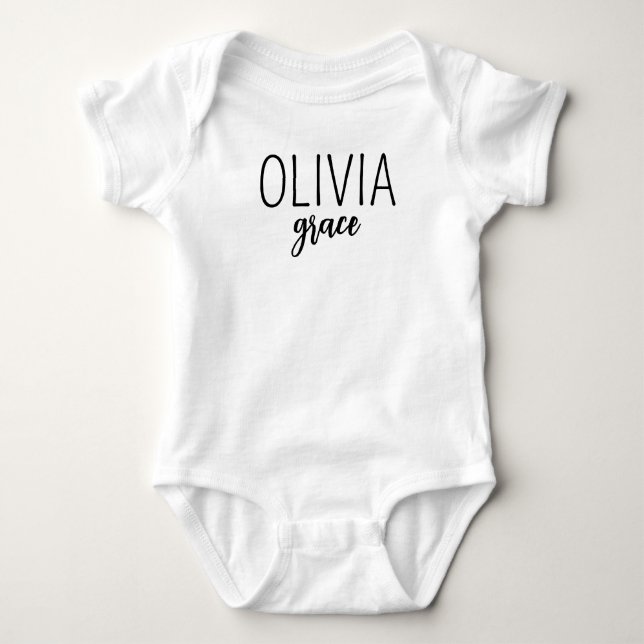 Personalized Name Baby girl Bubble Romper, Baby Gi Baby Bodysuit (Front)