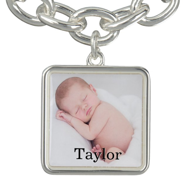 Personalized name Baby Photo Bracelet (Design)
