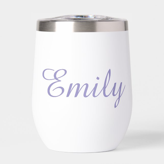 Personalized Name Bachelorette Bridal Party Thermal Wine Tumbler (Front)