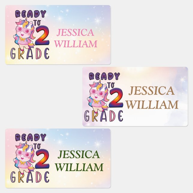 Personalized Name Back To School, Ready To 2ThGrad Kids' Labels (Group)