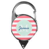 Personalized Name Badge Holders with Initials (Carabiner Front)