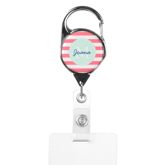 Personalized Name Badge Holders with Initials (Front)