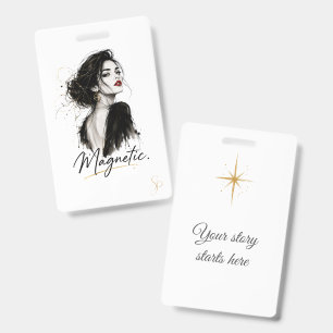 Personalized Name Badge Magnetic Vertical