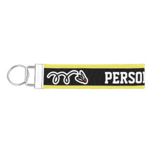 Personalized name badminton wrist strap keychains