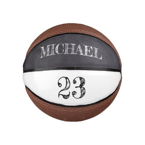 Personalized Name Ball Player Number etching Mini Basketball