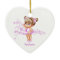 Personalized name ballerina girl heart ornament
