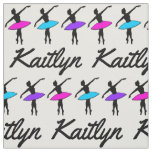 Personalized Name Ballet Pointe Dancer Ballerina Fabric