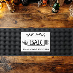 Personalized Name  Bar Mat