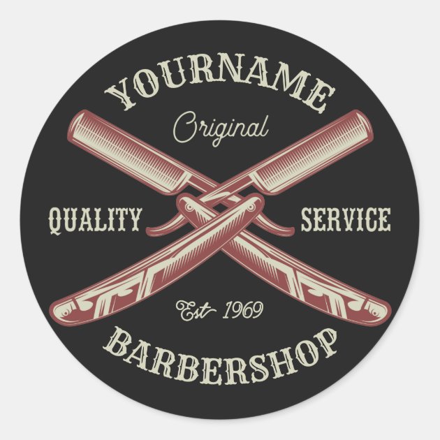 Set of grey emblem, logo, label for a barber shop, isolated on a white  background. Vintage flat style, vector illustration Stock Vector Image &  Art - Alamy