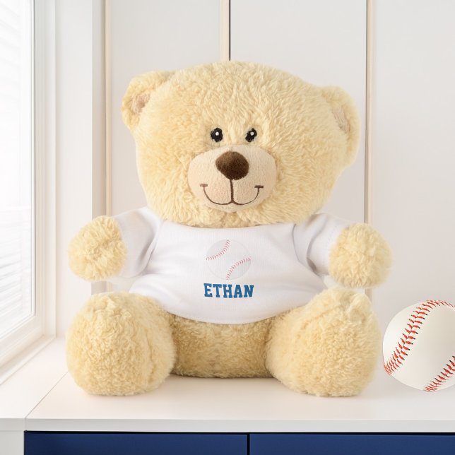 Personalized Name Baseball Jersey Teddy Bear (Creator Uploaded)
