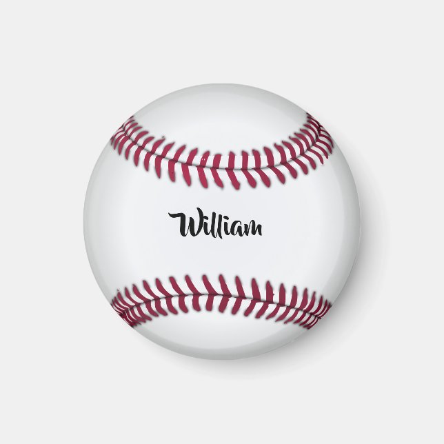 Personalized Name Baseball Magnet (Front)