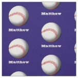 Personalized Name Baseball Pattern Fabric