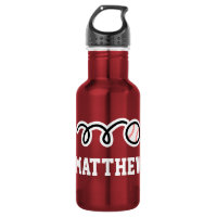 Personalized name baseball sports water bottle