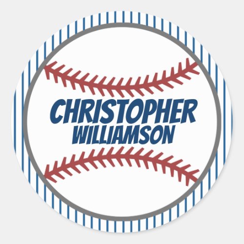 Personalized Name Baseball Sticker