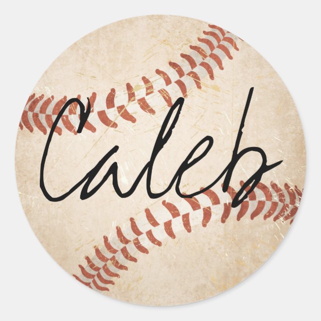Personalized Name Baseball Stickers (Front)