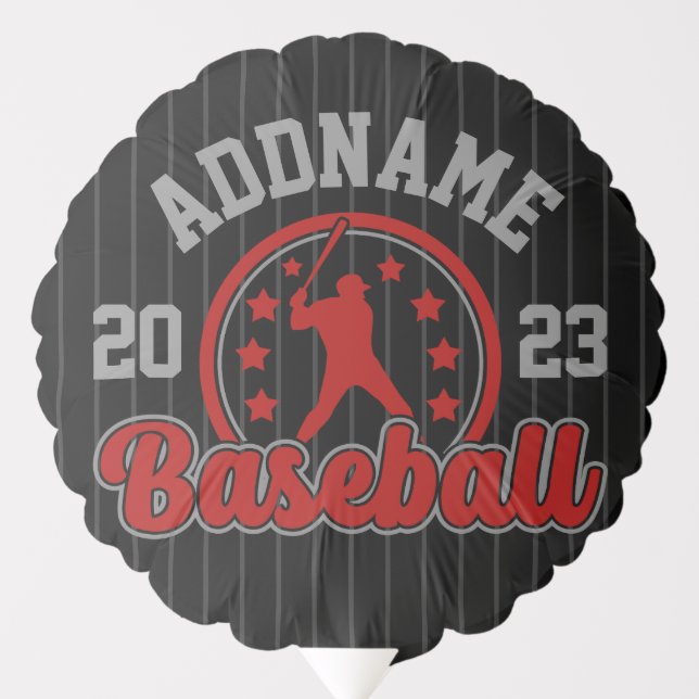 Personalized NAME Baseball Team Player Game Balloon (Front)