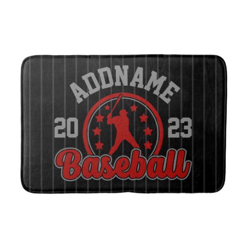 Personalized NAME Baseball Team Player Game Bath Mat