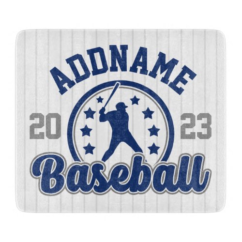 Personalized NAME Baseball Team Player Game Cutting Board