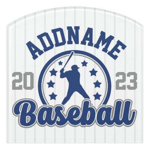 Personalized NAME Baseball Team Player Game Door Sign