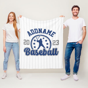 Personalized NAME Baseball Team Player Game Fleece Blanket
