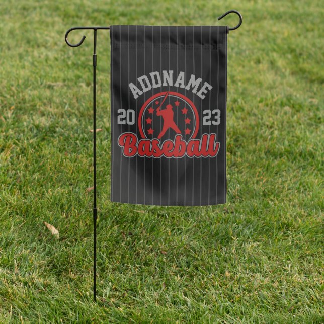 Personalized NAME Baseball Team Player Game Garden Flag (In SItu)