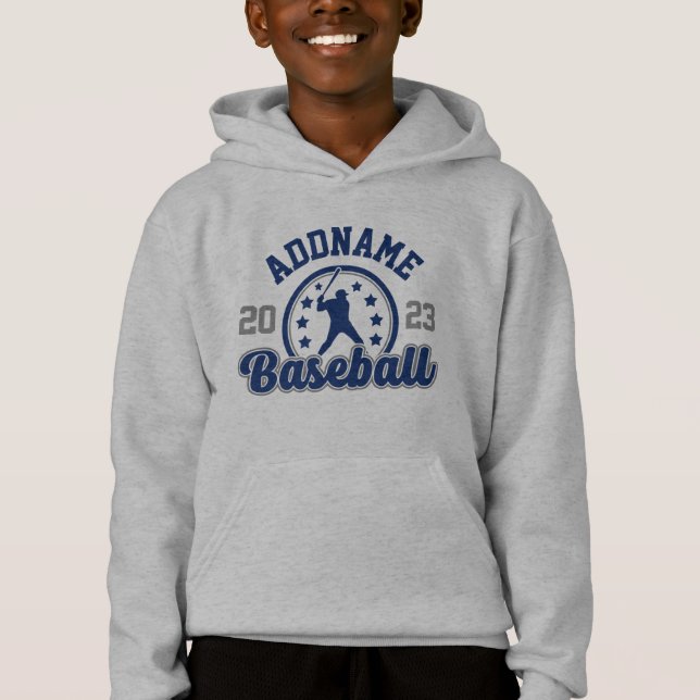 Personalized NAME Baseball Team Player Game Hoodie (Front)