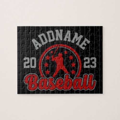 Personalized NAME Baseball Team Player Game Jigsaw Puzzle