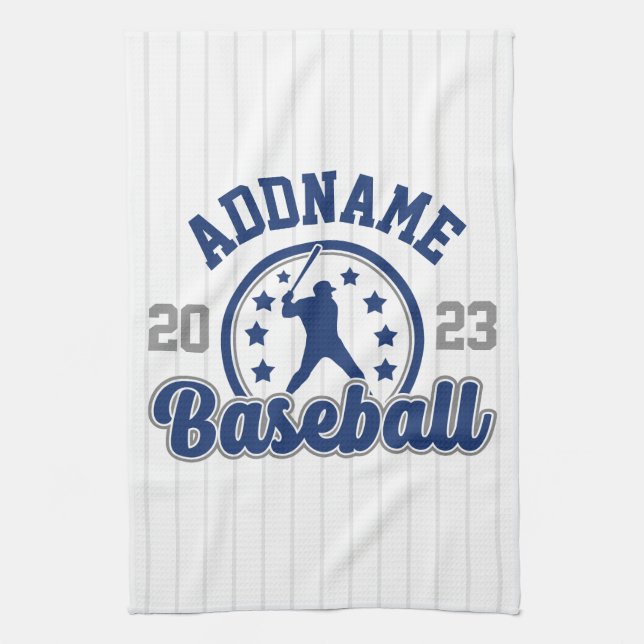 Personalized NAME Baseball Team Player Game Kitchen Towel (Vertical)