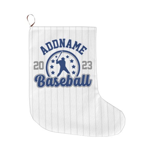 Personalized NAME Baseball Team Player Game Large Christmas Stocking