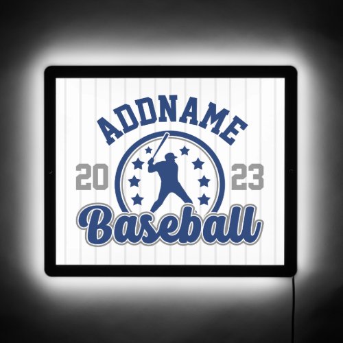 Personalized NAME Baseball Team Player Game LED Sign