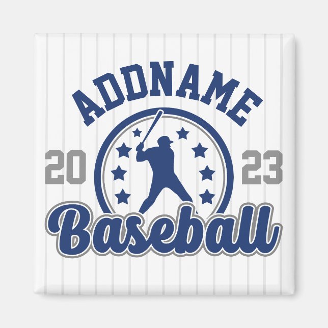 Personalized NAME Baseball Team Player Game Magnet (Front)