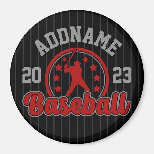 Personalized NAME Baseball Team Player Game Magnet (Front)