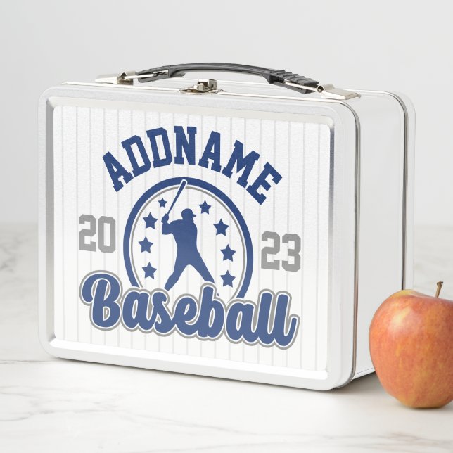 Personalized NAME Baseball Team Player Game Metal Lunch Box (In Situ)