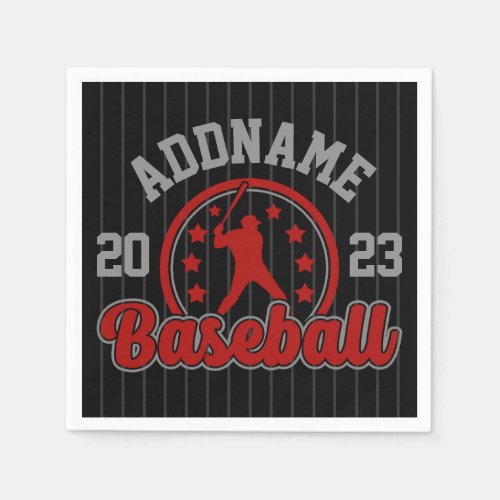Personalized NAME Baseball Team Player Game Napkins