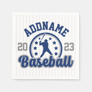 Personalized NAME Baseball Team Player Game Napkins