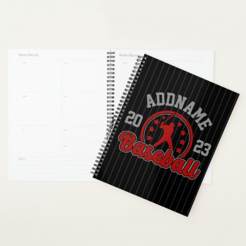 Personalized NAME Baseball Team Player Game Planner