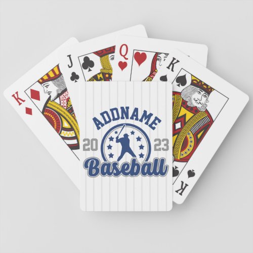 Personalized NAME Baseball Team Player Game Playing Cards
