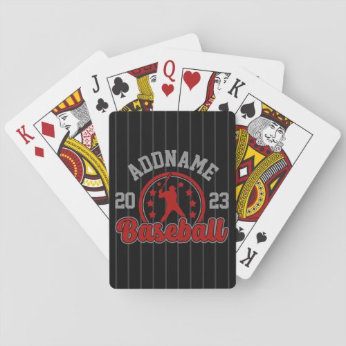 Personalized NAME Baseball Team Player Game Playing Cards