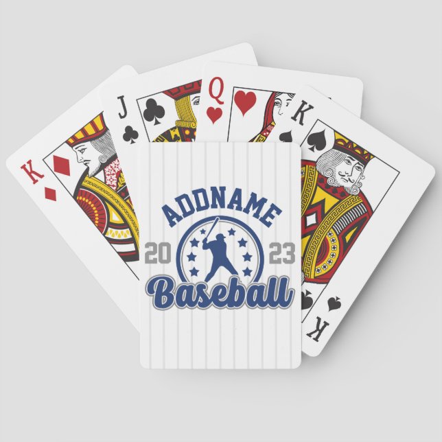 Personalized NAME Baseball Team Player Game Poker Cards (Back)