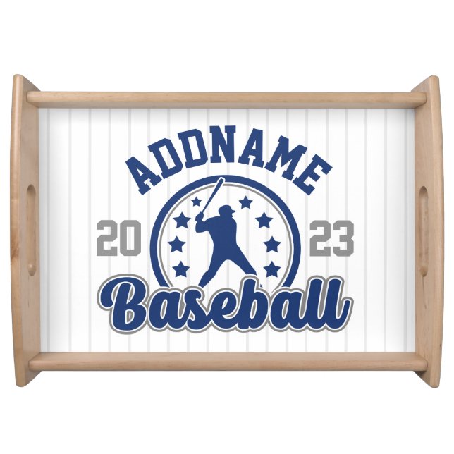 Personalized NAME Baseball Team Player Game Serving Tray (Front)