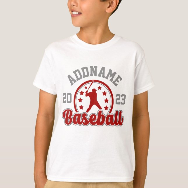 Personalized NAME Baseball Team Player Game T-Shirt (Front)