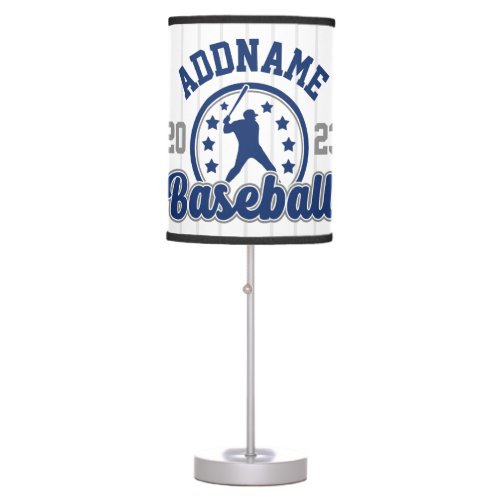 Personalized NAME Baseball Team Player Game Table Lamp