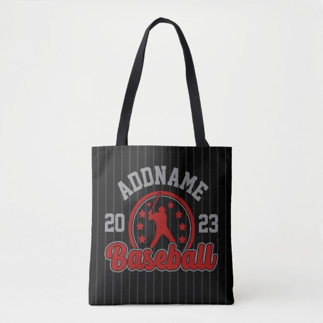 Personalized NAME Baseball Team Player Game Tote Bag (Front)