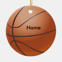 Personalized Name Basketball Christmas Ornament