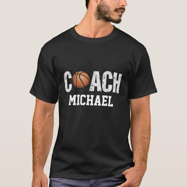 Personalized Name Basketball coach custom tee      (Front)