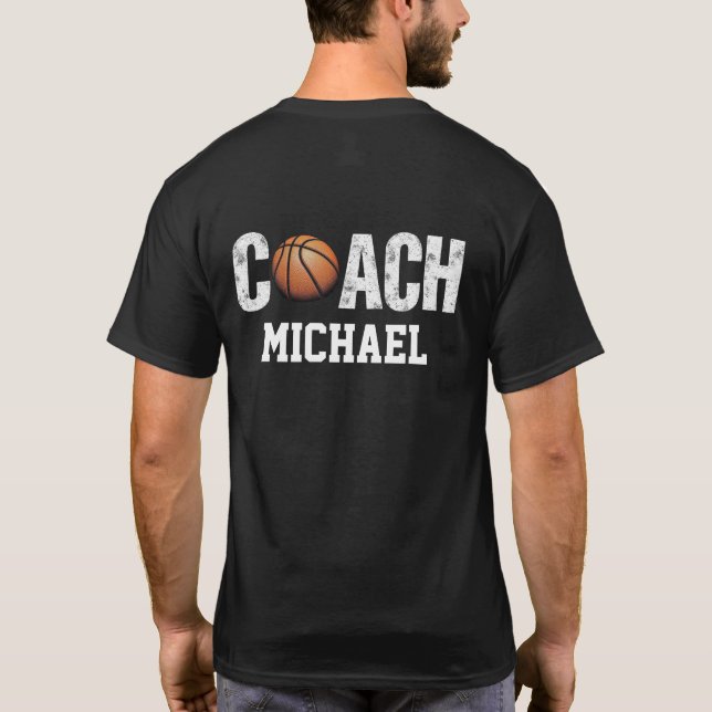 Personalized Name Basketball coach custom tee      (Back)