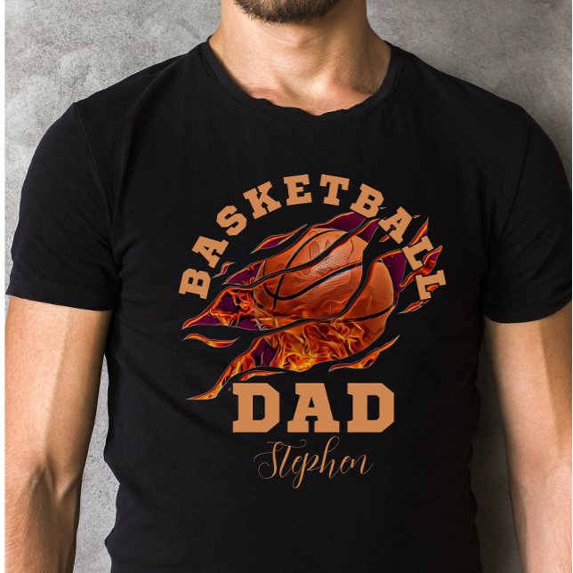 Personalized name basketball dad fathers day T-Shirt (Creator Uploaded)