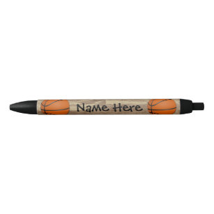 Personalized Name Basketball Orange/Brown Black Ink Pen