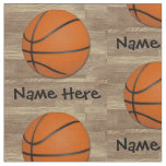 Personalized Name Basketball Orange/Brown Fabric