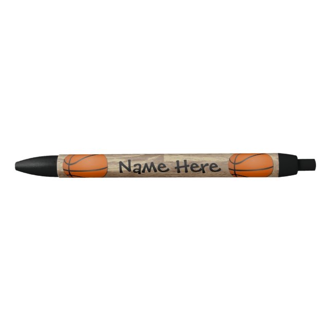 Personalized Name Basketball Orange/Brown Pen (Front)